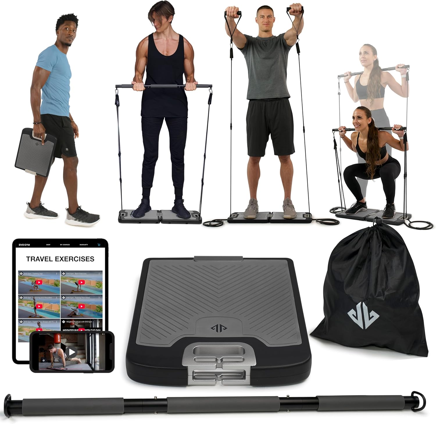 Home Gym Workout - All-in-One Portable Home Gym: 10-320LBS Resistance