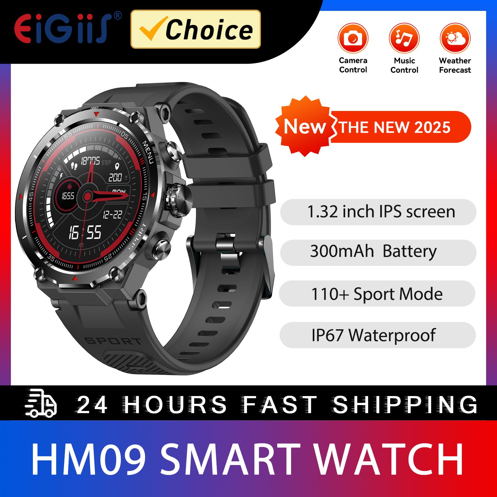Home Gym App - EIGIIS Military Smart Watch for Men
