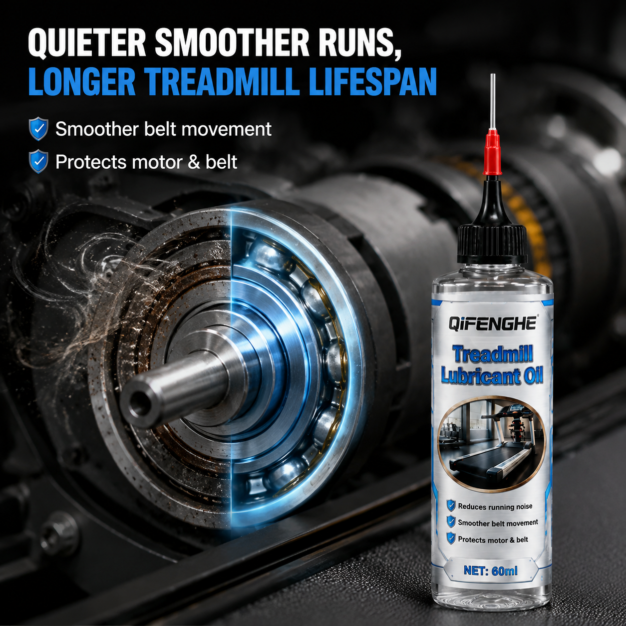 Treadmill Home Gym - Low-Noise Smooth Glide Treadmill Lubricant Oil