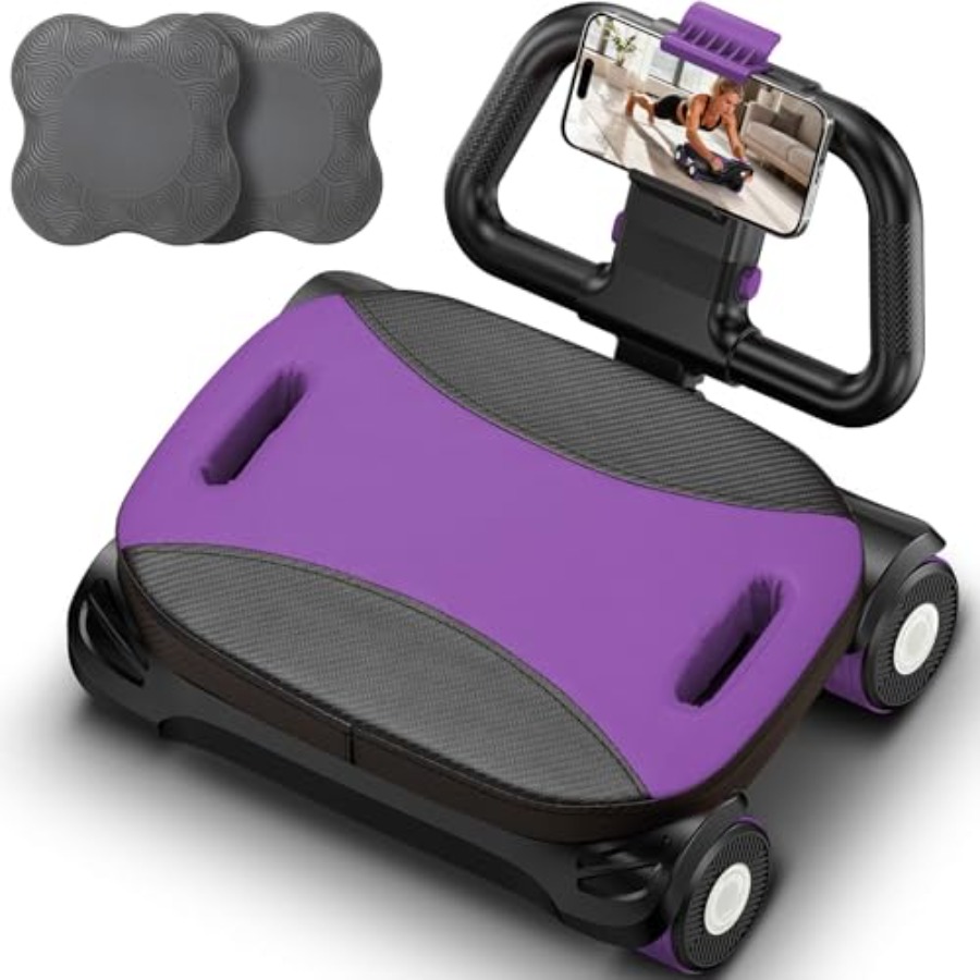 Ab Roller Wheel - Home/gym abdominal core trainer: 4-wheel elbow-support