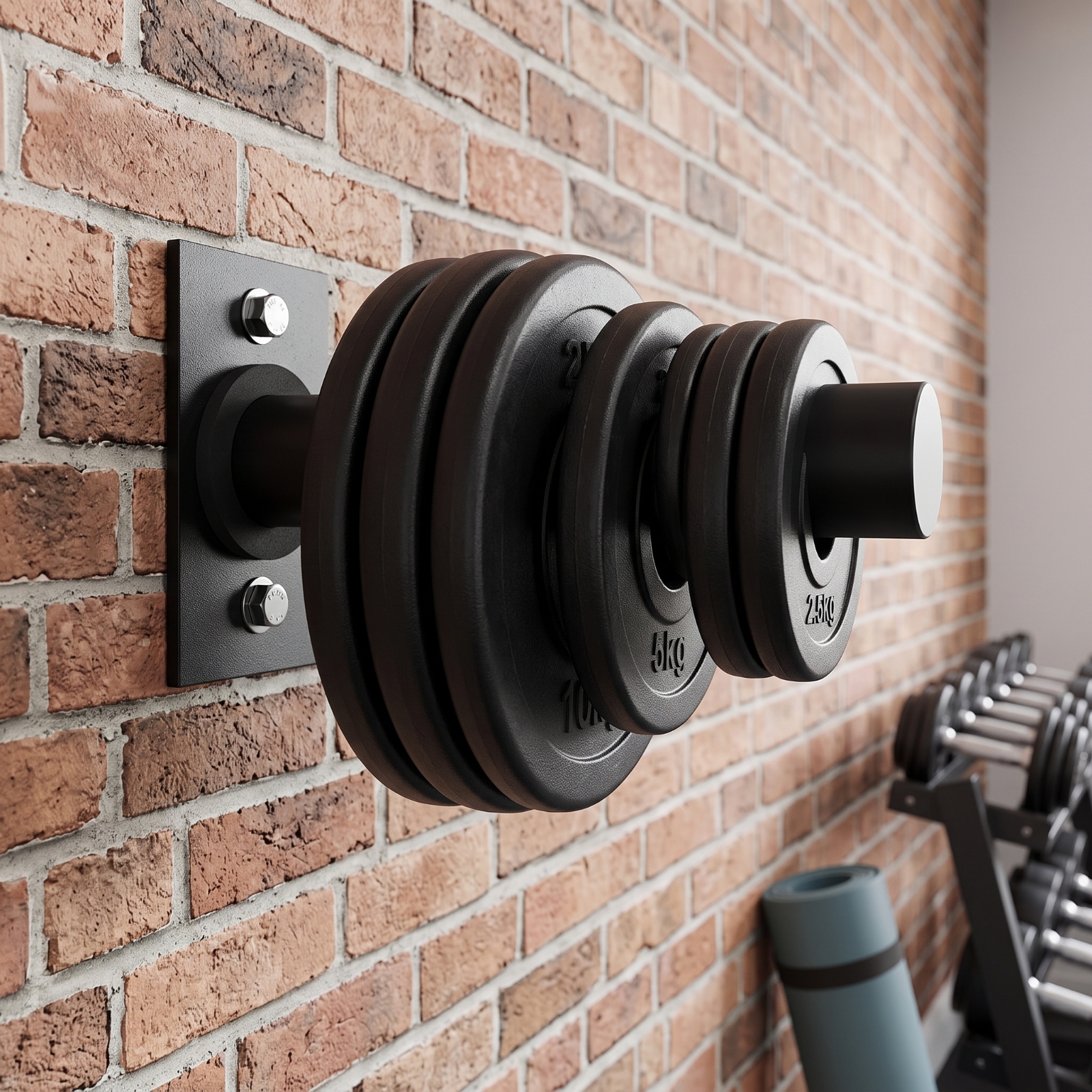 Wall-Mounted Weight Plate Hold - огляд і ціна Home Gym Weights