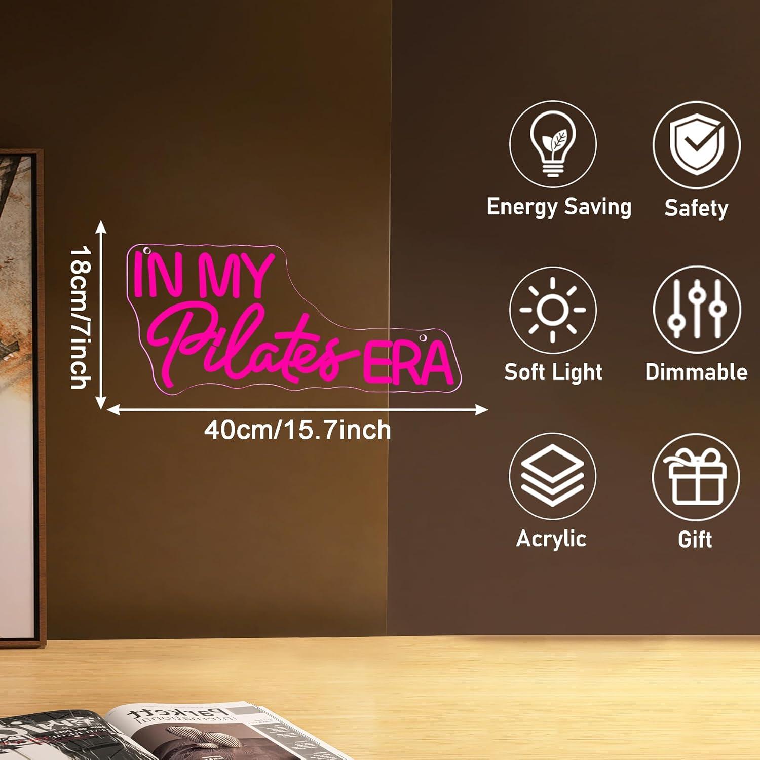 In My Pilates Era Neon Sign Di - огляд і ціна Home Gym Yoga Room