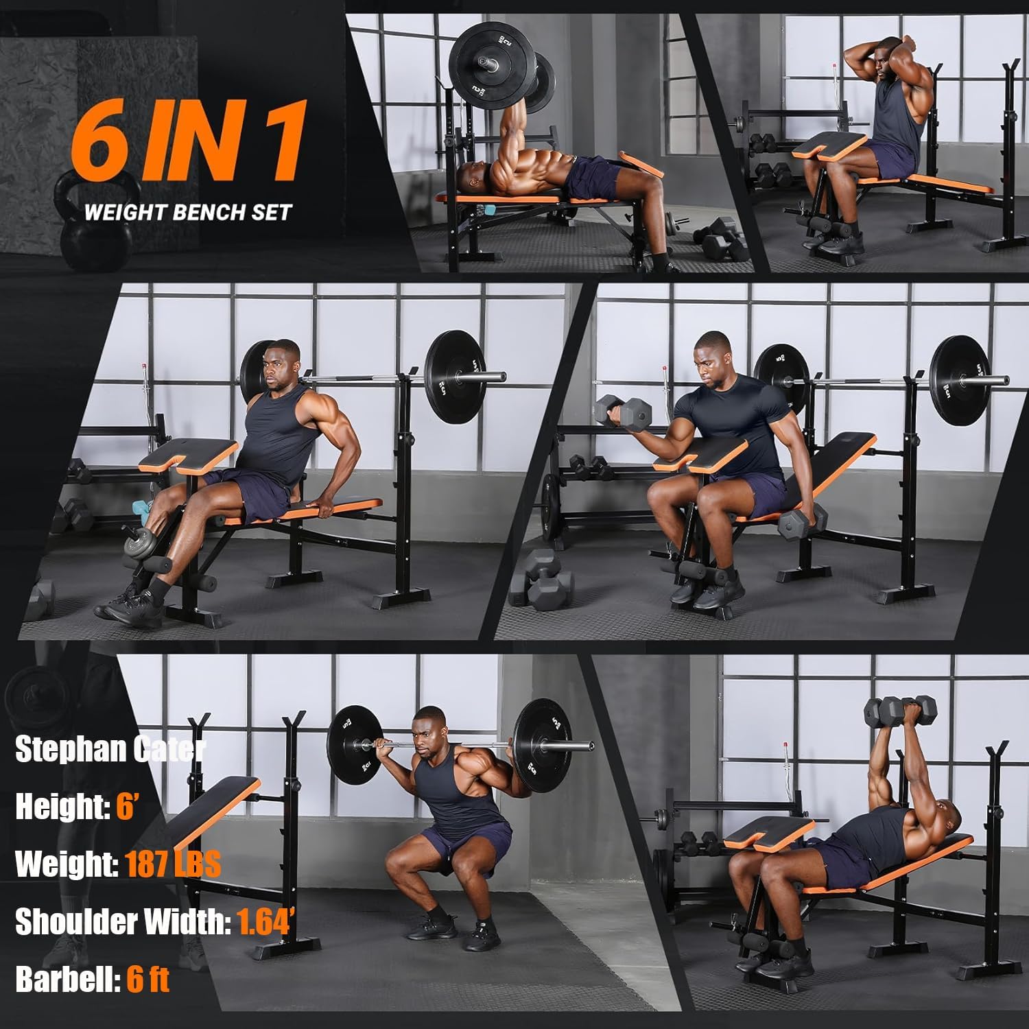 6-in-1 Space Saving Weight Ben - огляд і ціна Home Gym Weights