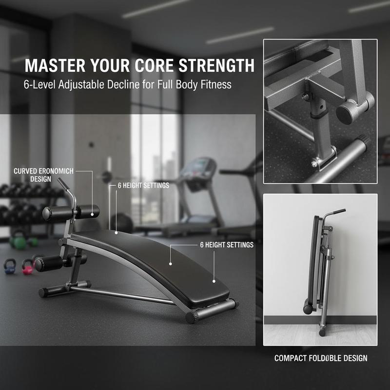 Adjustable Decline Abdominal B - огляд і ціна Fitness Home Gym Equipment