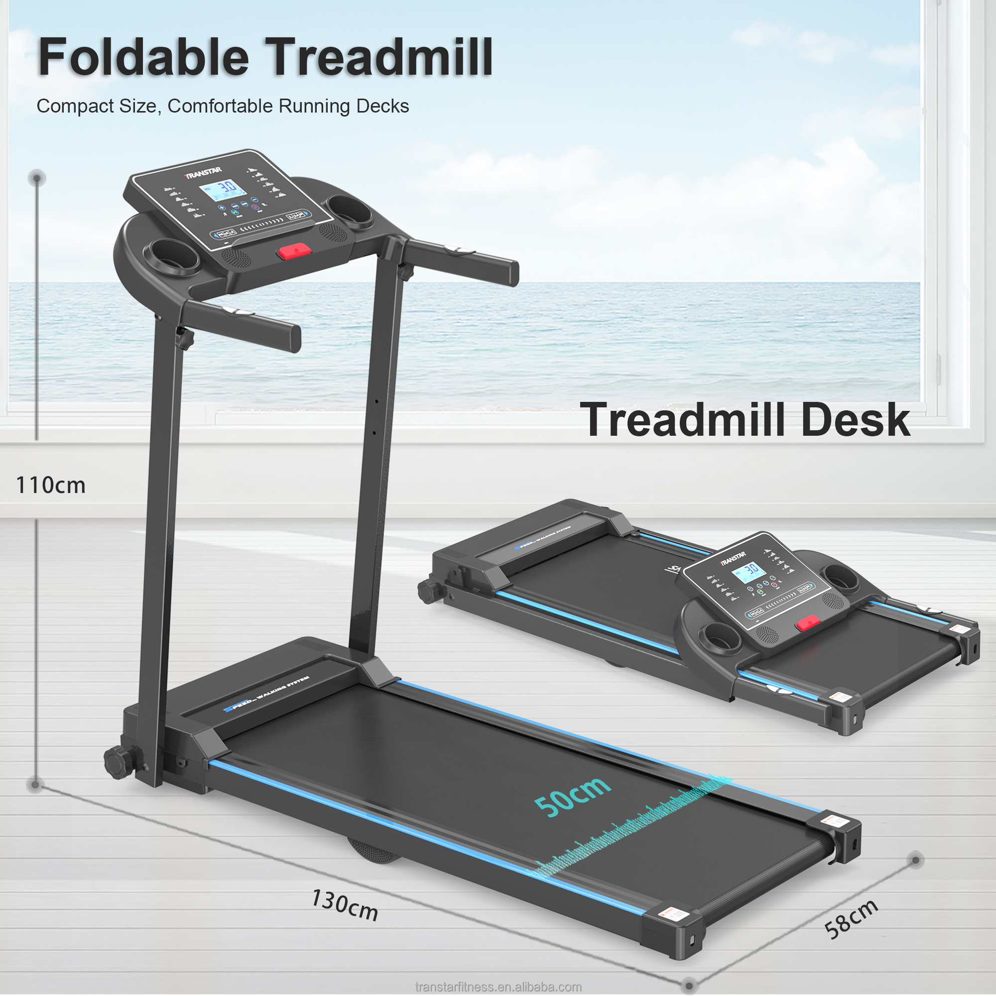 2.5HP Motor Foldable Electric  - огляд і ціна Treadmill Home Gym