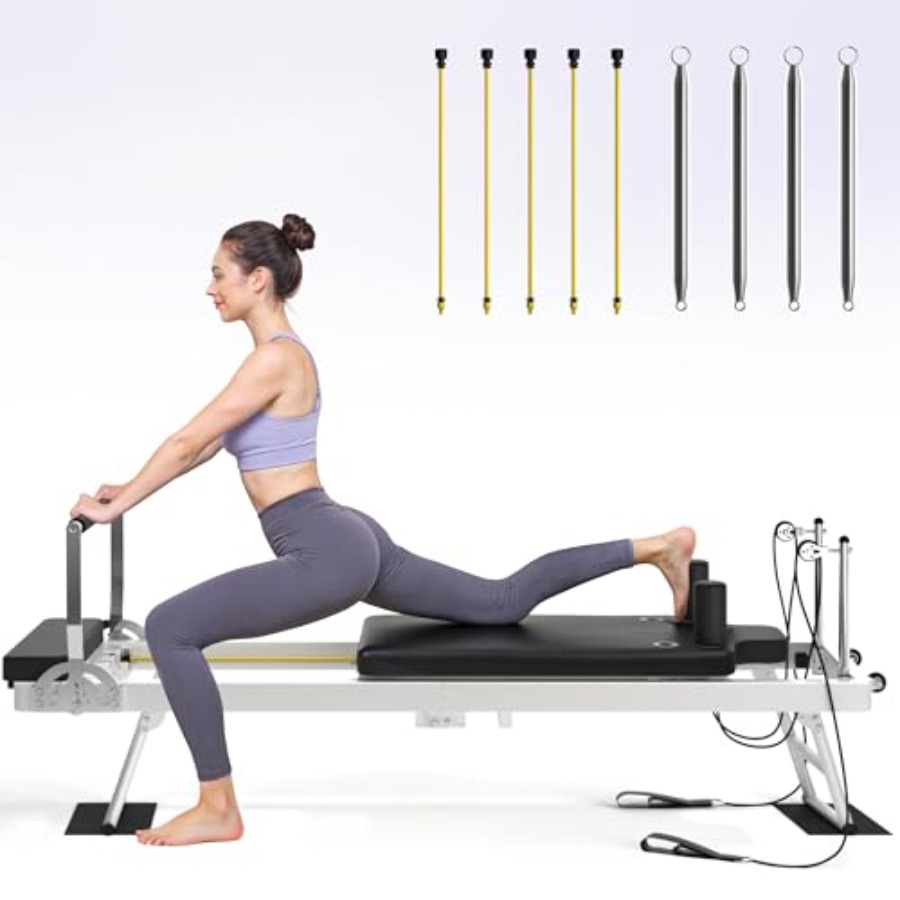 Foldable Pilates Reformer Mach - огляд і ціна Leg Home Gym Workout