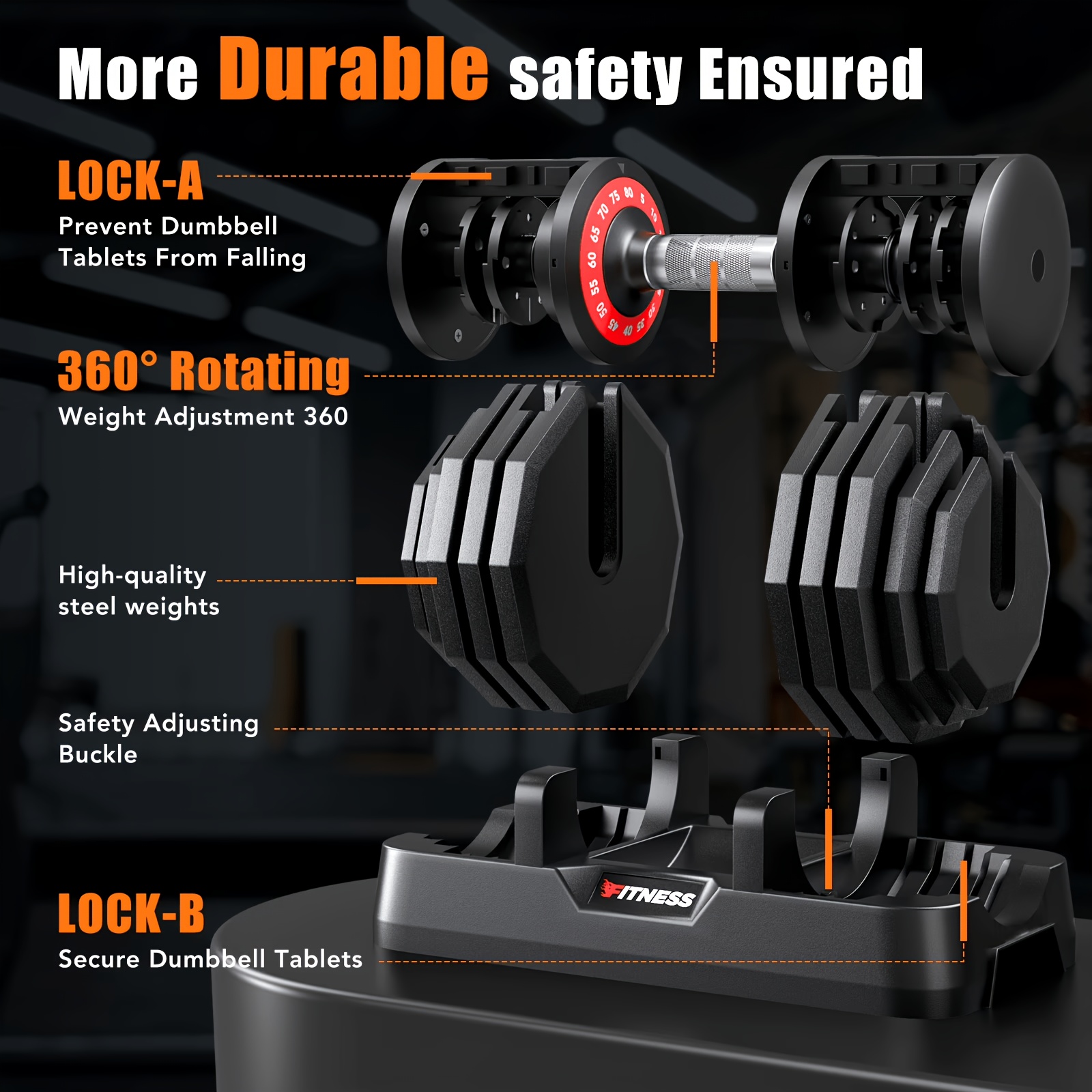 80/55LBS Adjustable Dumbbell S - огляд і ціна Home Gym Second