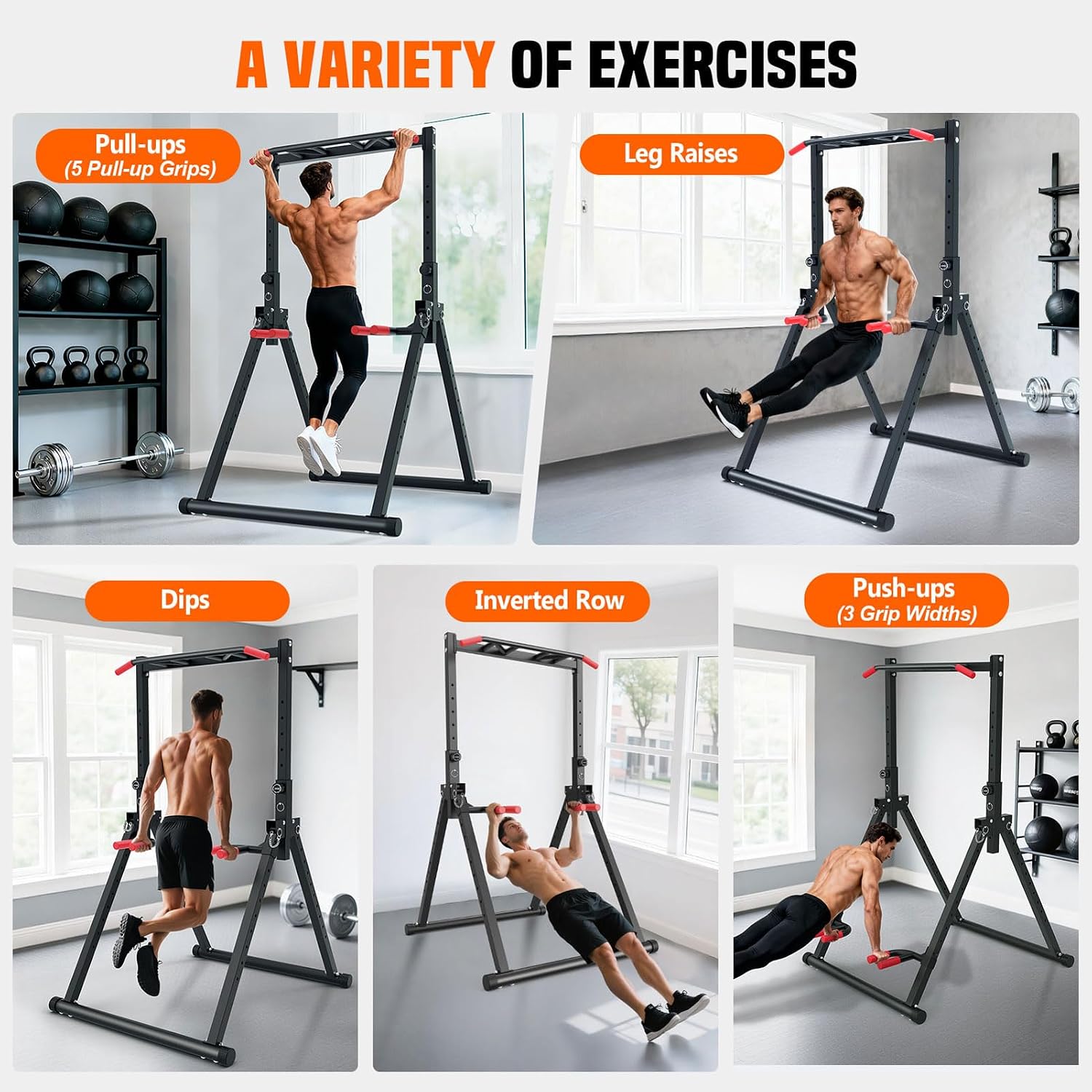 Foldable Power Tower Dip Stati - огляд і ціна Fitness Home Gym Equipment