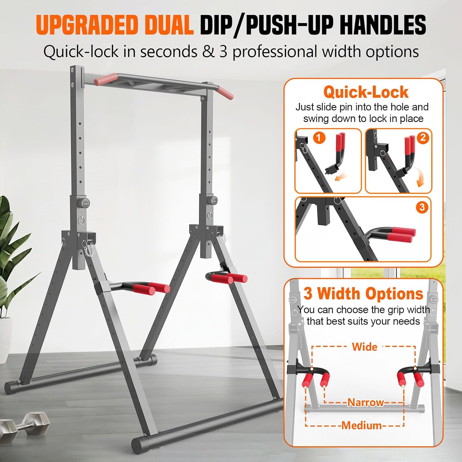 Foldable Power Tower Dip Stati - огляд і ціна Fitness Home Gym Equipment