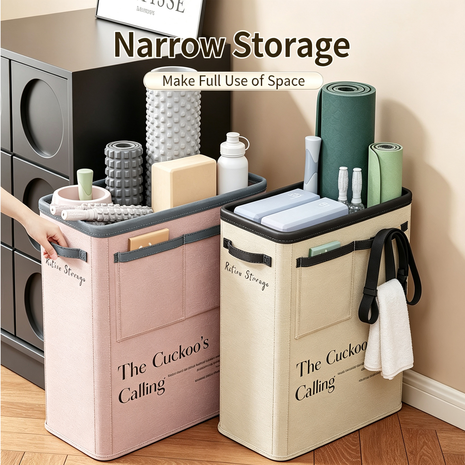 Yoga Mat Storage Basket, Home  - огляд і ціна Home Gym Yoga Room