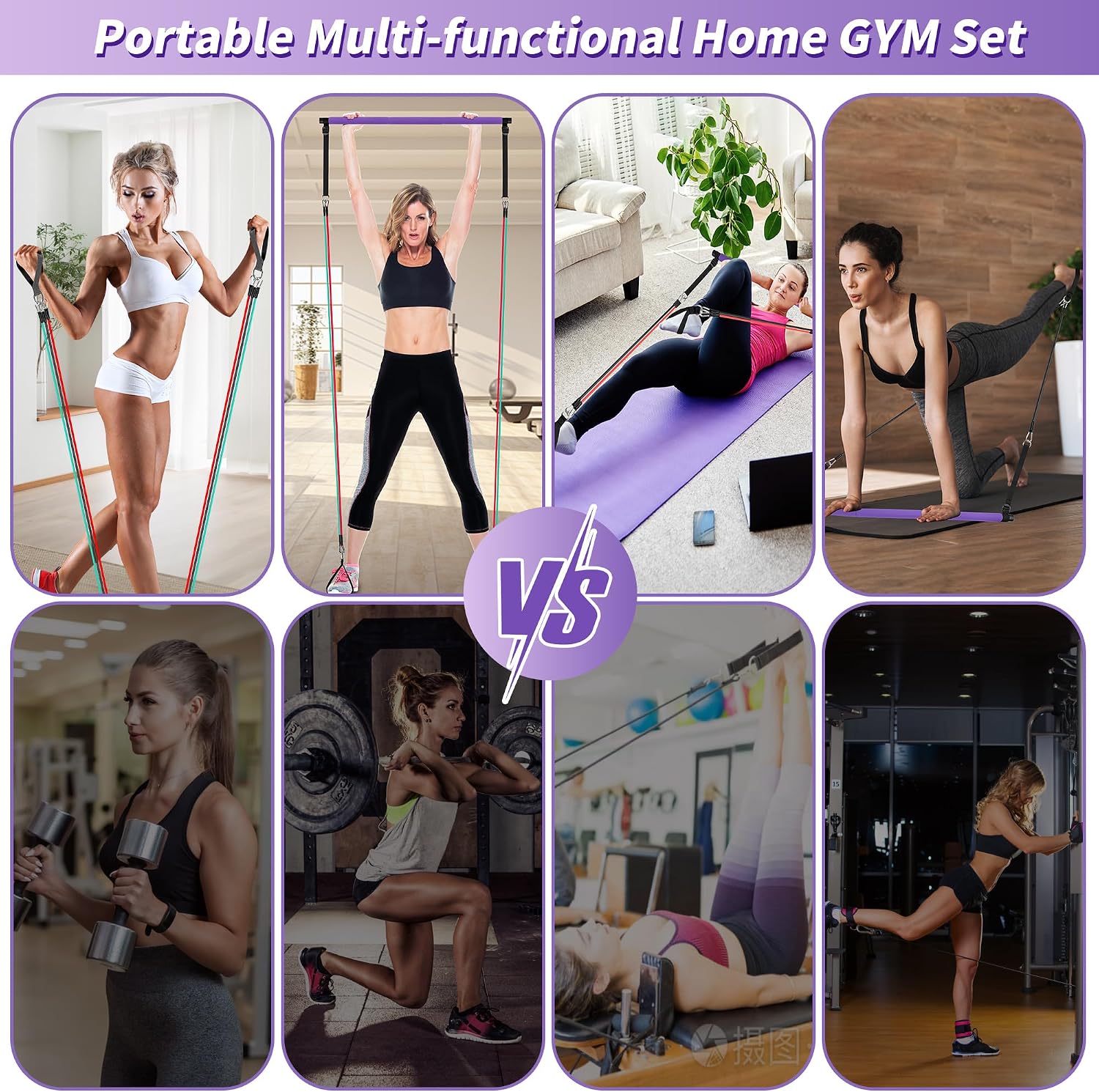 Portable Pilates Bar Kit with  - огляд і ціна Home Gym Video