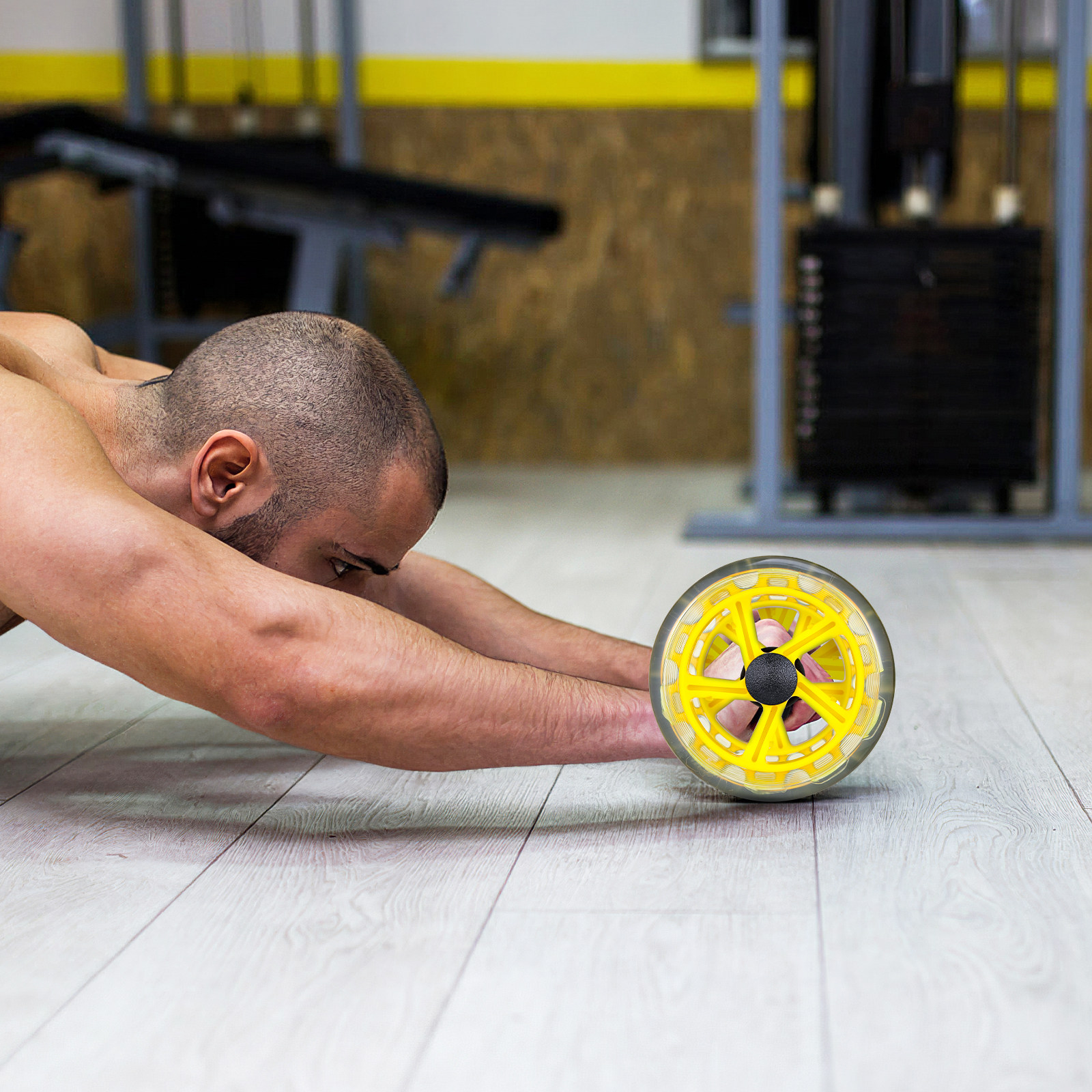 1Pair Dual Wheel Yellow Abdomi - огляд і ціна Ab Roller Wheel